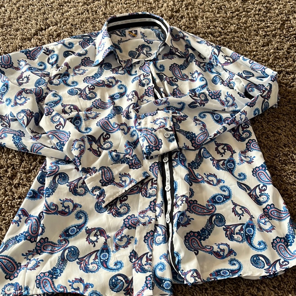 Royal highness equestrian ling sleeve button down
